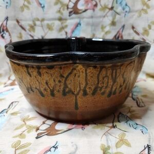 Paul Ray Modern Stoneware Pottery Drippy Glaze Bundt Tube Pan Seagrove NC